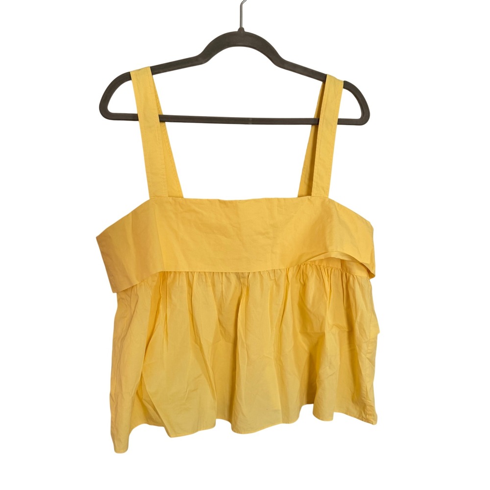 ASTR The Label Lemon Yellow Peplum Camisole Top NWT Preppy Resort Vacation